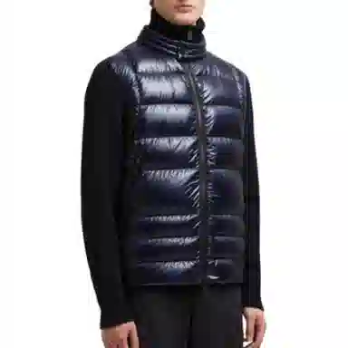 Moncler Padded Wool Zip-Up Cardigan