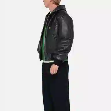 Stussy FW23 SS Link Leather Bomber Black