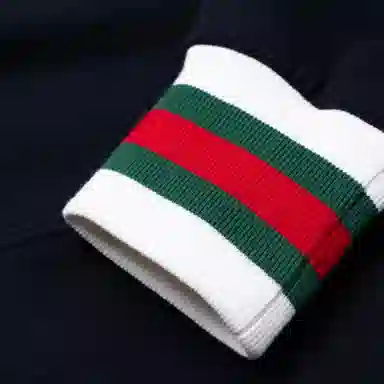 Gucci SS23 Striped Logo Hoodie Navy