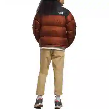 The North Face Logo Colorblock Retro Jacket Red
