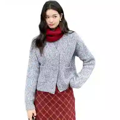 美洋 羊驼绒羊毛混纺花纱毛衣 女款