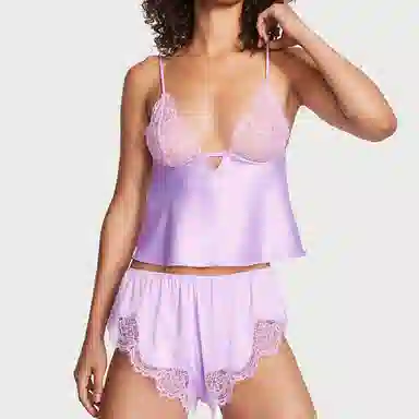 Victoria's Secret SEXY KI Florallacepatchworkcamisole pajamaTe
