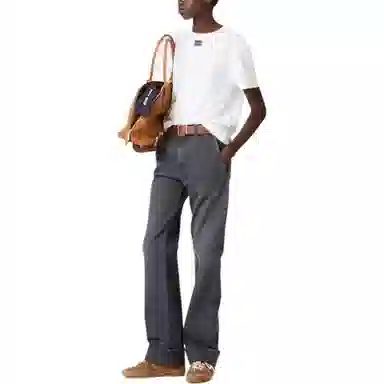 Miu Miu Logo Embellished T-Shirt White