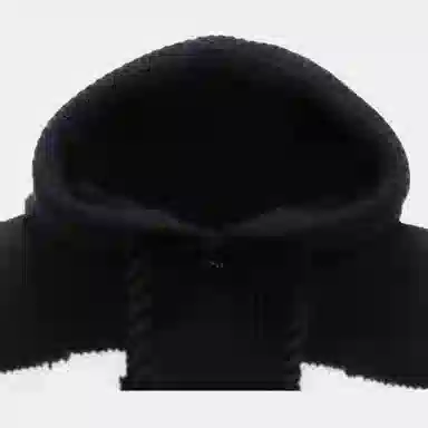 JW Anderson Large Logo Wool Hoodie Black