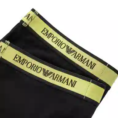 Emporio Armani Jacquard Triangle Briefs 2-Pack Black