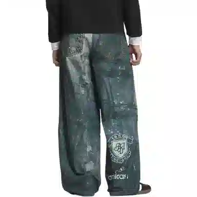 adidas originals FW25 TEAM PRINT DENIM TROUSERS
