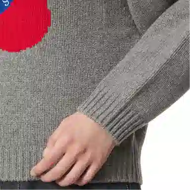 KENZO Floral Print Crewneck Sweater Grey