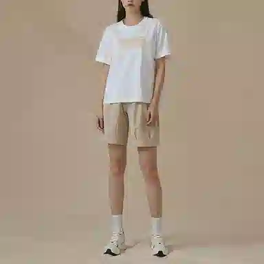 乔丹 纯色梭织透气宽松休闲短裤 女款