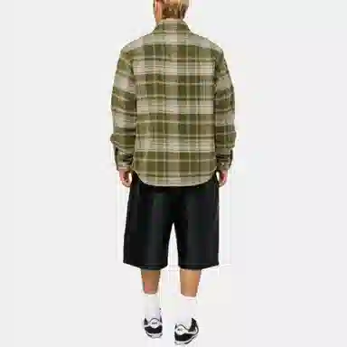 Stussy FW24 HEAVY WASHED PLAID SHIRT logo