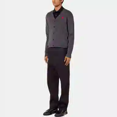 AMIPARIS V-Neck Cardigan Dark Grey