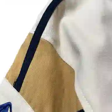 【dme】 美式潮牌山峰绣标撞色拼接立领潮流宽松休闲夹克外套 男女同款