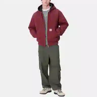 Carhartt WIP Kangaroo Pocket Hoodie Jacket Red