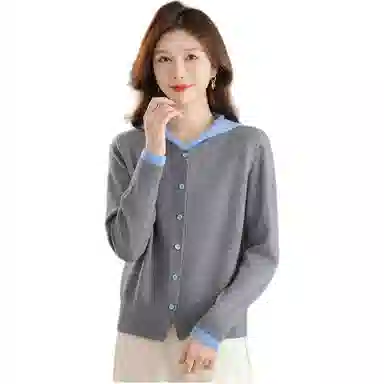 恒源祥 时尚舒适休闲纯色长袖针织衫 女款