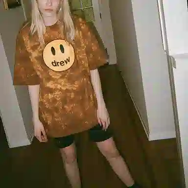 Drew House Mascot SS Tee LogoT brown tie dye