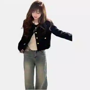 纤丝鸟 简约小个子穿搭短款上衣截短外套 女款