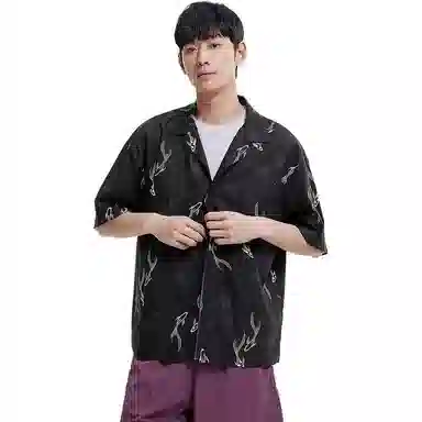 森马 舒适透气短袖衬衫 男款