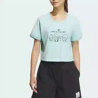 adidas GRAPHIC CROP T-SHIRT MBTI logo T