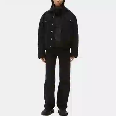 Alexander Wang Denim Biker Jacket Black