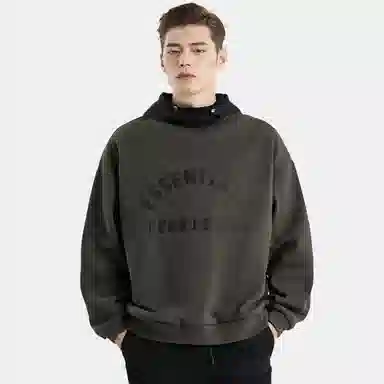 Fear of God Essentials Nylon Fleece Hoodie Ink/Jet Black