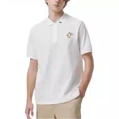 Lacoste SS23 Cartoon Print Polo White