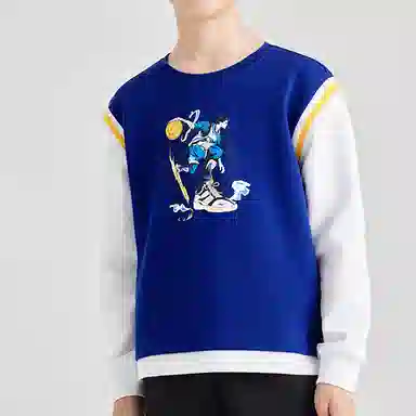 尔克儿童 童装 新款长袖圆领卫衣 男童