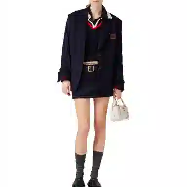 Miu Miu Velvet Texture Mini Skirt