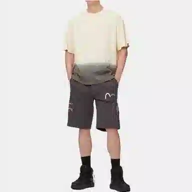 EVISU SS22 Seagull Print Multi-Pocket Shorts