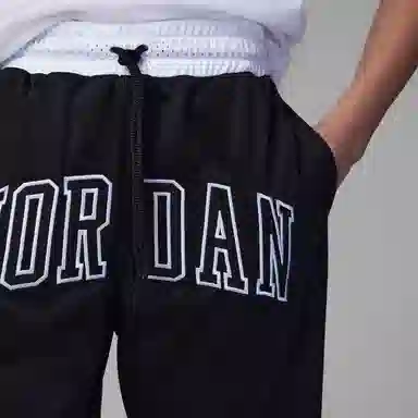 Jordan Kids Logo Print Striped Shorts Black