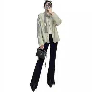 美洋 缎面肌理长袖棉服 女款