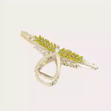 卡铂雅 金色休闲时尚潮流设计港风气质复古镶钻极简高级感 发夹 女款