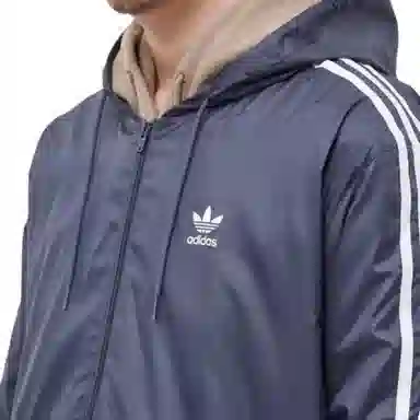 adidas Originals Logo Hoodie Jacket Blue