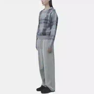 RestRecreation FW25 CHECK PATTERN HAIRY SWEATER V