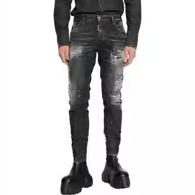 DSQUARED2 Slim Fit Distressed Jeans Black