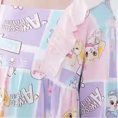 久岁伴 舒适柔软透气家居服 白色儿童款