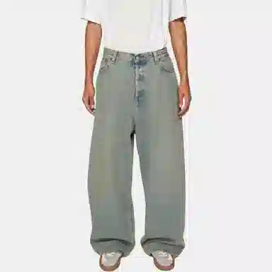Acne Studios SS24 Loose Fit Mid Waist Jeans Blue