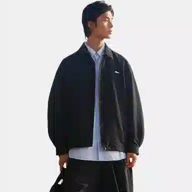 PEACEBIRD MEN Textured Collar Jacket