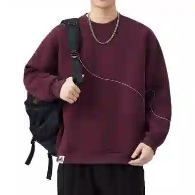 帝狼牛 美式潮牌宽松舒适韩版圆领套头潮流百搭简约重磅 卫衣 男女同款
