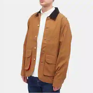 Carhartt WIP Loose Button Collar Jacket Brown
