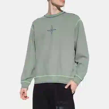 Stone Island Logo Crewneck Sweatshirt Green