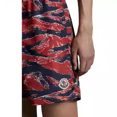 Moncler Logo Stripe Swim Shorts