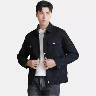 古鲨 满印时尚字母翻领夹克外套 男款