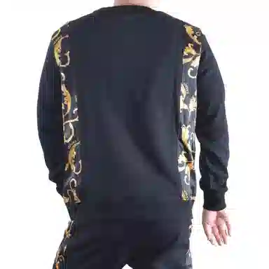 范思哲 太阳花套头长袖卫衣 男款 黑色