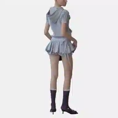 SCULPTOR Washed Rose Bloomer Skort Dusty Sky