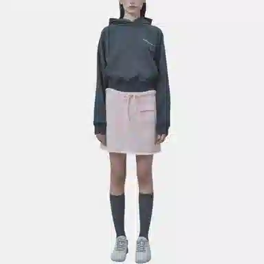 RestRecreation FW25 ZIG ZAG STITCH CROPPED HOOD