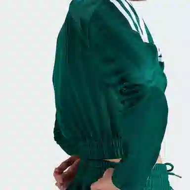 adidas Originals Long Sleeve Crop Tee Forest Green