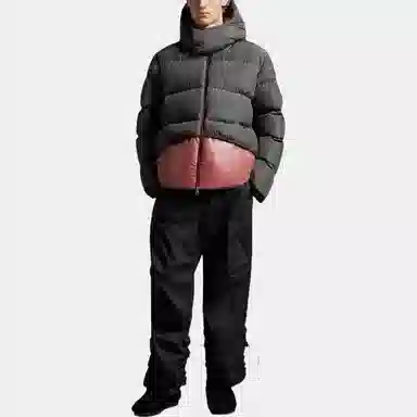 Moncler FW22 Logo Badge Hooded Down Jacket Green