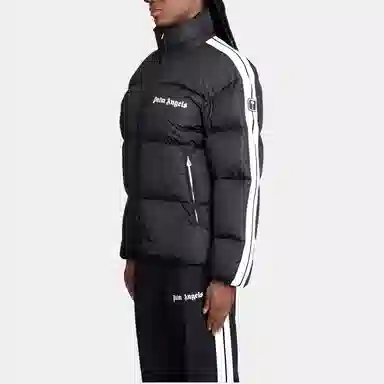 Palm Angels FW22 Logo Stripe Jacket Black
