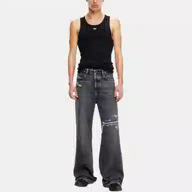DIESEL FW22 Wide Leg Jeans Charcoal
