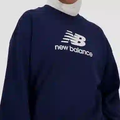 New Balance Sport Essentials French Terry Crew Blue