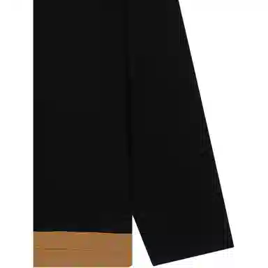 速写 针织拼色休闲长袖毛衣 男款 本黑